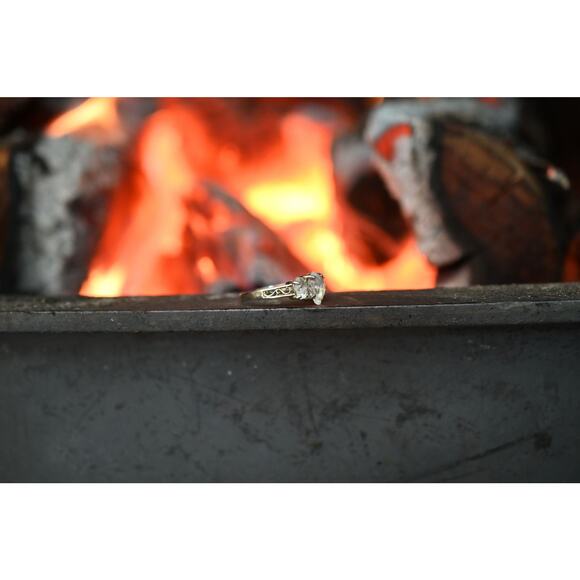 Raw gemstone ring Unique Engagement Ring Raw Diamond Ring Rough Natural Uncut - Picture 2 of 6